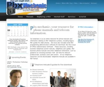 PBxmechanic.com(PBX manuals) Screenshot