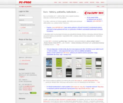 PC-Prog.sk(Program „Euro–FAKTÚRY“ (euro verzia aplikácie „Účtovné formuláre“)) Screenshot