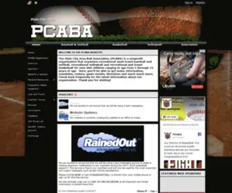 Pcaba.com(Plain City Area Ball Association) Screenshot