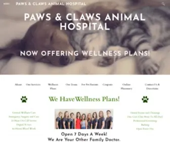 Pcahospital.com(PAWS & CLAWS ANIMAL HOSPITAL) Screenshot