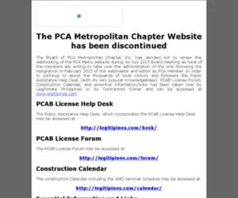 Pcametro.ph(PCA Metropolitan Chapter) Screenshot