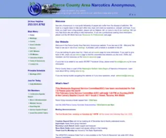 Pcana.org(Pierce County Area Narcotics Anonymous) Screenshot