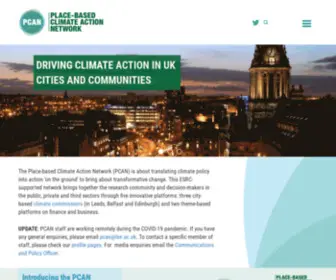 Pcancities.org.uk(Place Based Climate Action Network) Screenshot