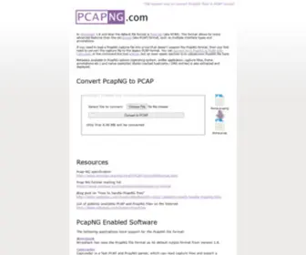 PcaPNG.com(Convert PcapNG to PCAP) Screenshot