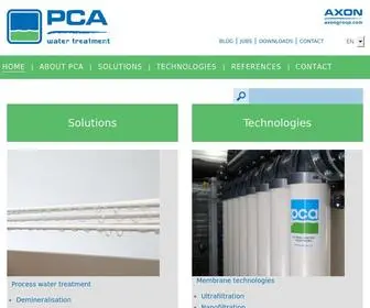 Pcawater.com(Water treatment specialist) Screenshot