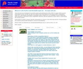Pcbaseballleague.org(Pacific Coast Baseball League Inc) Screenshot