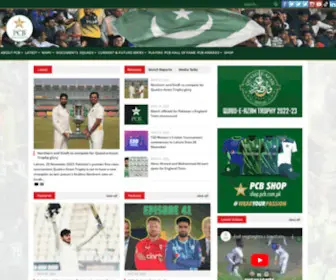 PCB.com.pk(Pakistan Cricket Board (PCB) Official Website) Screenshot