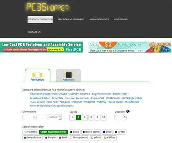 PCBshopper.com(A Price Comparison Site for Printed Circuit Boards) Screenshot