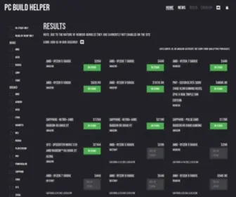 PCbuildhelper.com(PC Build Helper) Screenshot