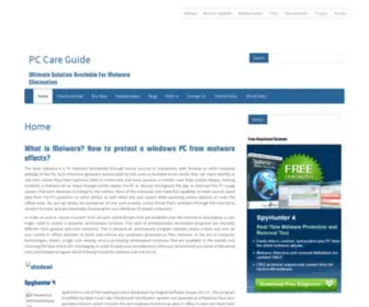 Pccareguide.com(PC Care Guide) Screenshot