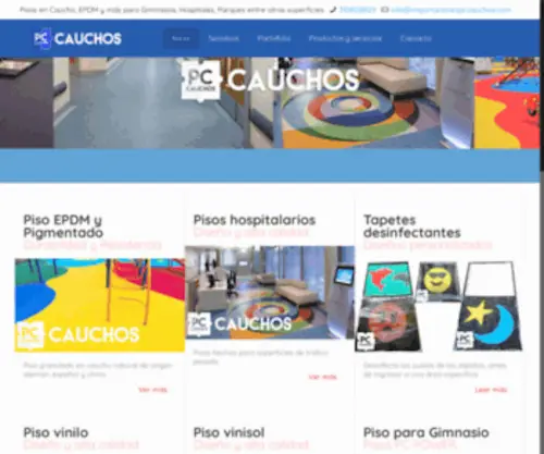 PCcauchos.com(Piso en caucho) Screenshot