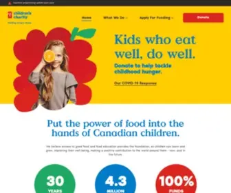 PCchildrenscharity.ca(PC Children's Charity) Screenshot