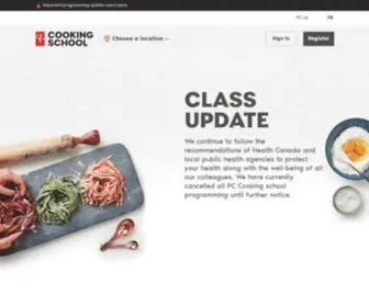 Pccookingschool.ca(PC Cooking School) Screenshot