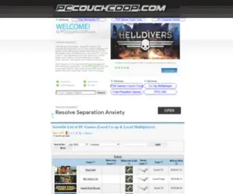 Pccouchcoop.com(Sortlable list of Local Coop (Couch Coop)) Screenshot