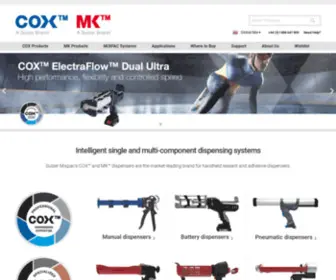 PCcox.co.uk(COX and MK sealant and adhesive dispensers) Screenshot