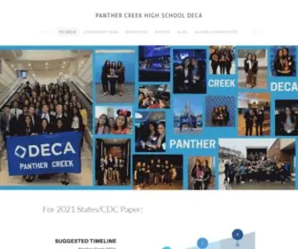 PCDeca.com(PANTHER CREEK HIGH SCHOOL DECA) Screenshot