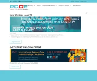 PCDeurope.org(Primary Care Diabetes Europe (PCDE)) Screenshot