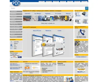 Pce-Medidores.com.pt(Equipamentos de medida para o sector industrial e profissional) Screenshot