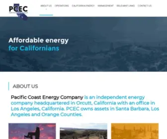 Pceclp.com(Pacific Coast Energy Company) Screenshot