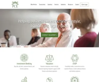 Pcecompanies.com(PCE Investment Banking) Screenshot
