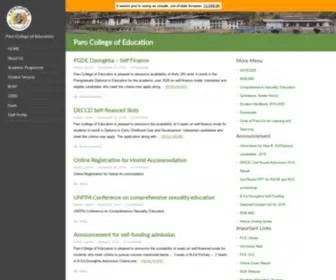 Pce.edu.bt(Paro College of Education) Screenshot