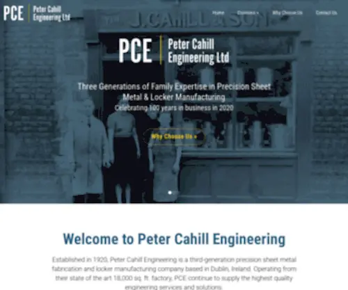 Pce.ie(Peter Cahill Engineering Limited) Screenshot