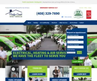 Pcelectricheatingandair.com(Pacific Coast Electric Heating & Air) Screenshot