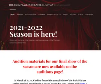 Pcepparkplayers.com(Exceptional theatre since 1970) Screenshot