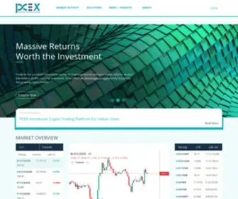 Pcex.io(PCEX is a cryptocurrency/digital asset exchange on which you can trade bitcoin(BTC)) Screenshot