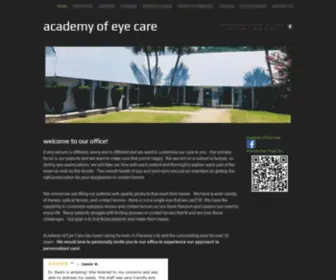 Pceyeglasses.com(Academy of eye care) Screenshot