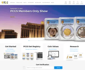 PCGS.com(Professional Coin Grading Service) Screenshot