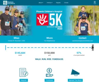 PCH5K.org(Phoenix Children's Hospital Foundation 5K) Screenshot