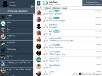 PChat.com(Free online chat rooms) Screenshot