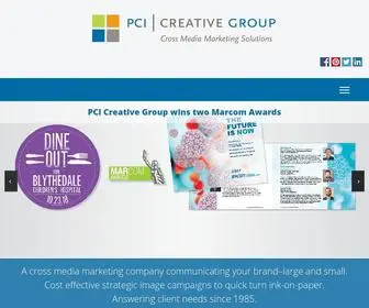 Pcigroup.net(PCI Creative Group Stamford) Screenshot