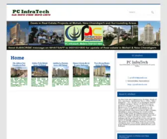 Pcinfratech.com(Plots Flats Floors in Mohali New Chandigarh) Screenshot