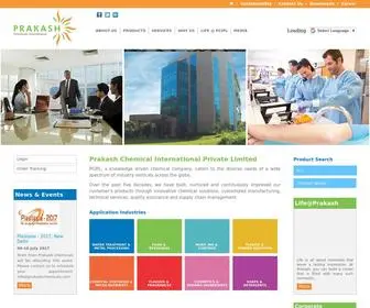 Pciplindia.com(Prakash Chemicals International) Screenshot