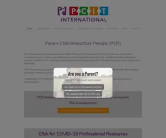 Pcit.org(Pcit international was created to promote fidelity in the practice of  parent) Screenshot