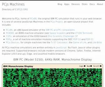 PCJS.org(PCjs Machines) Screenshot