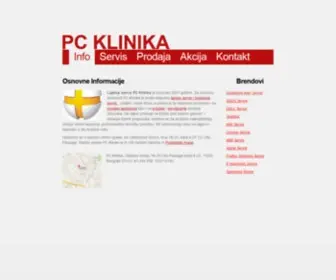PCklinika.rs(Laptop Servis PC Klinika) Screenshot