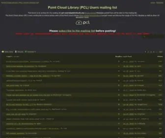 PCL-Users.org(Point Cloud Library (PCL) Users) Screenshot
