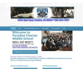 PCMsbulldogs.org(Paradise Charter Middle School) Screenshot