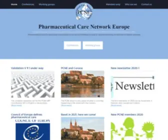 Pcne.org(Pharmaceutical Care Network Europe) Screenshot