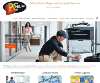 PCnetmiami.com(Miami Printer Repair and Computer Services) Screenshot