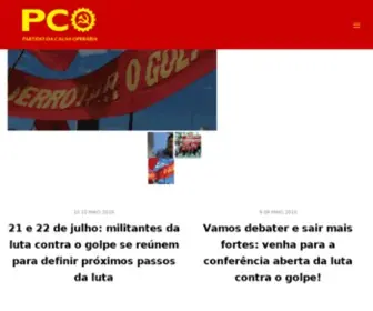 Pco.org.br(Partido da Causa Oper) Screenshot