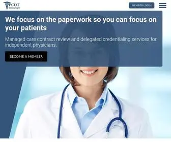 Pcot.org(PCOT Credentialing Services For Independent Physicians) Screenshot