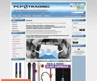 PCP-Trading.de(Ihr Online Grosshandel Headshop Growshop und Shishashop) Screenshot