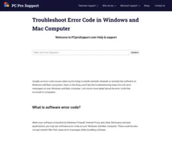 PCprosupport.com(PC Pro Support) Screenshot