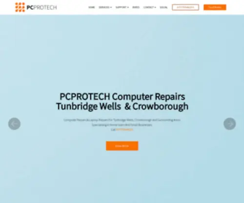 PCprotech.co.uk(Computer Repairs Tunbridge Wells & Crowborough PCPROTECH) Screenshot