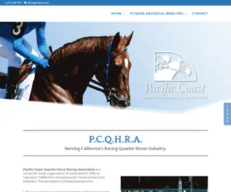 PCQhra.org(Pacific Coast Quarter Horse Racing Association) Screenshot