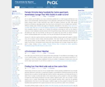 PCQL.com(Free Articles for Reprint for Your Blog) Screenshot